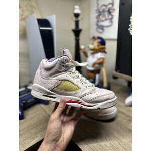 Nike Air Jordan 5 Retro "Easter" Size 7Y 8.5W Laser Crimson Splatter CT1605-100